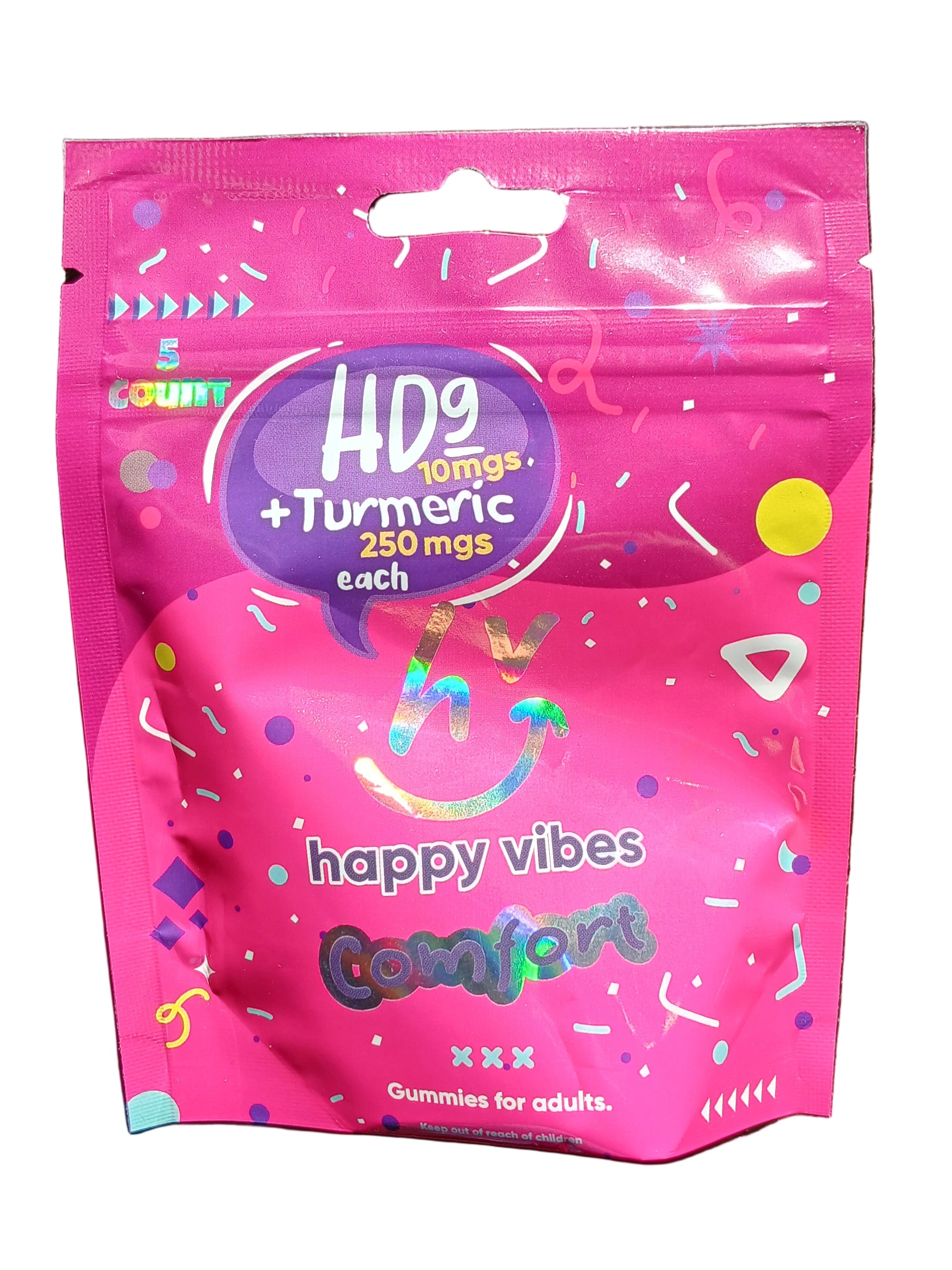 Comfort Gummies - 5 Count - 10mg HDI D9 THC / 250mg Turmeric
