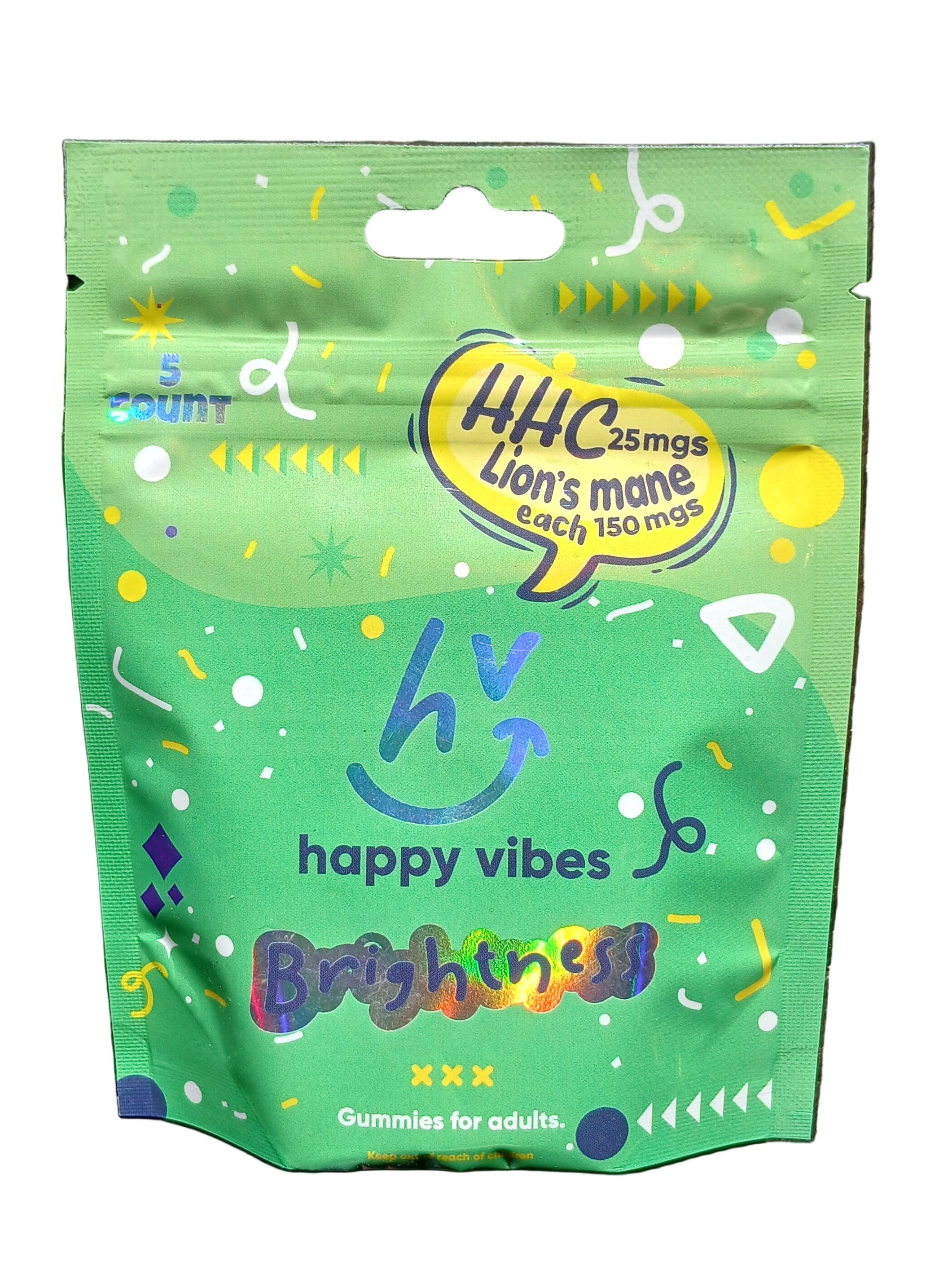Brightness Gummies - 5 Count - 25mg HHC / 150mg Lions Mane