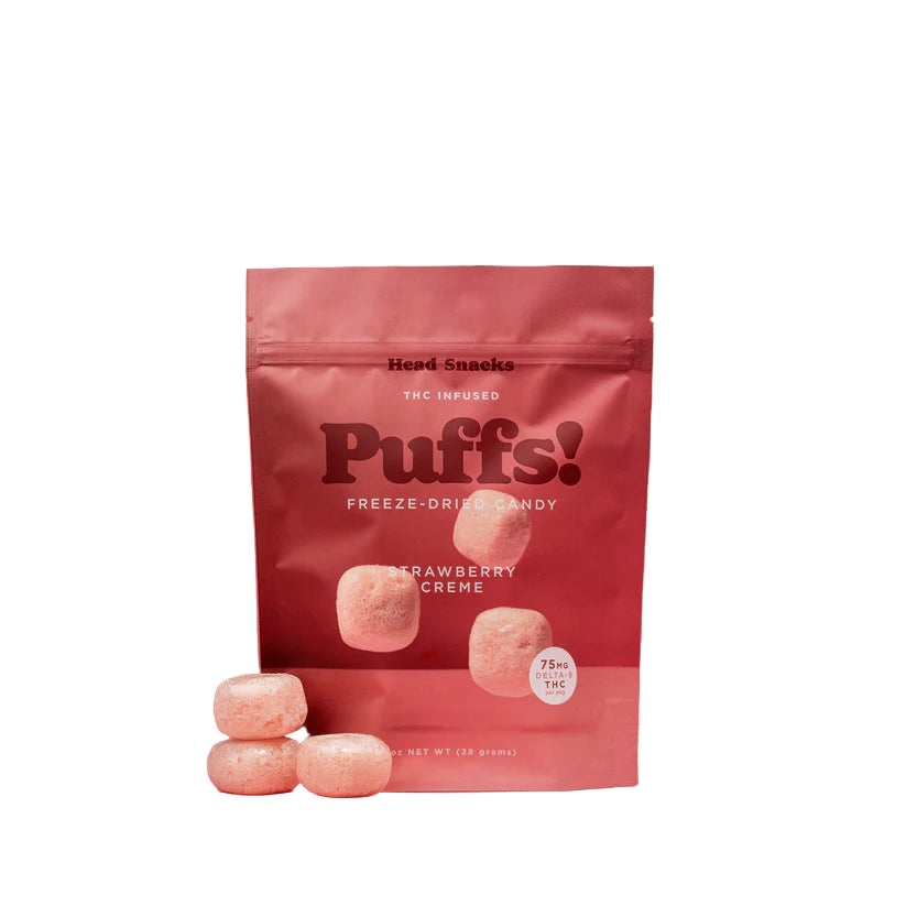 750mg D9 THC Strawberry Crème Puffs