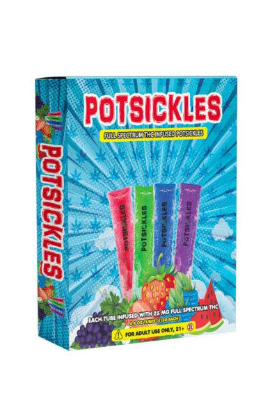 POTSICKLES Full Spectrum THC Infused Popsicles 4 Fun Flavors