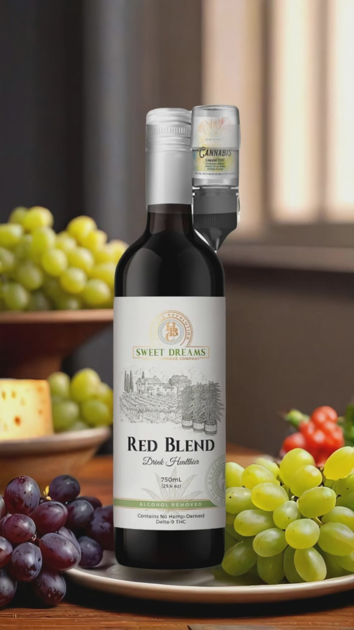 Red Blend Non-Alcoholic Wine With (50mg) Liquid THC